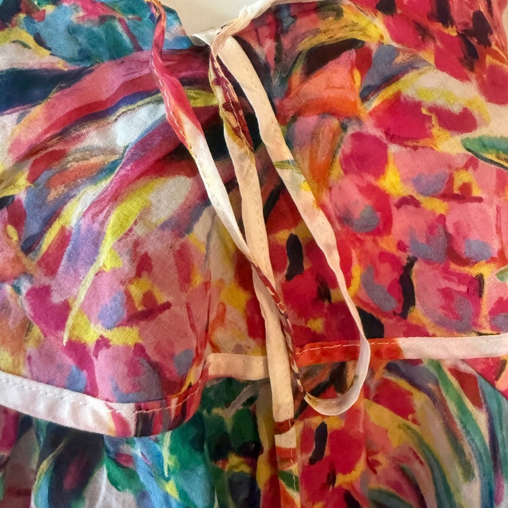 J. Crew Multicolor Floral Ruffle Blouse - Picture 2 of 4